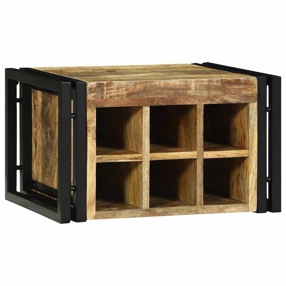 vidaXL Ράφι Κρασιού 2 τμχ. 46 x 35 x 27,5 εκ. Στερεό ξύλο μάνγκο