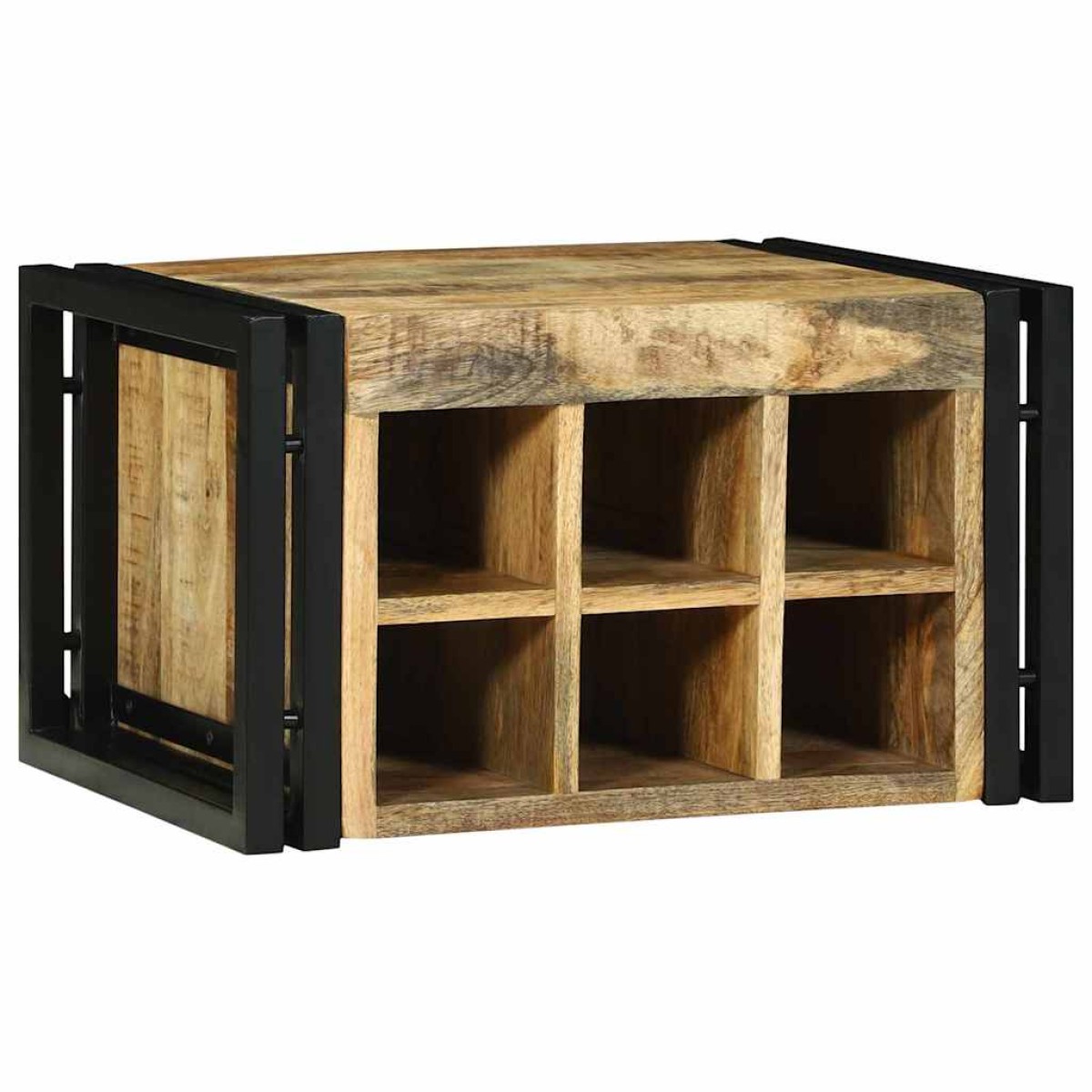 vidaXL Ράφι Κρασιού 2 τμχ. 46 x 35 x 27,5 εκ. Στερεό ξύλο μάνγκο