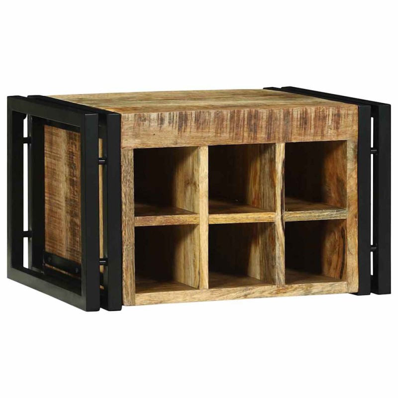 vidaXL Ράφι Κρασιού 2 τμχ. 46 x 35 x 27,5 εκ. Στερεό ξύλο μάνγκο