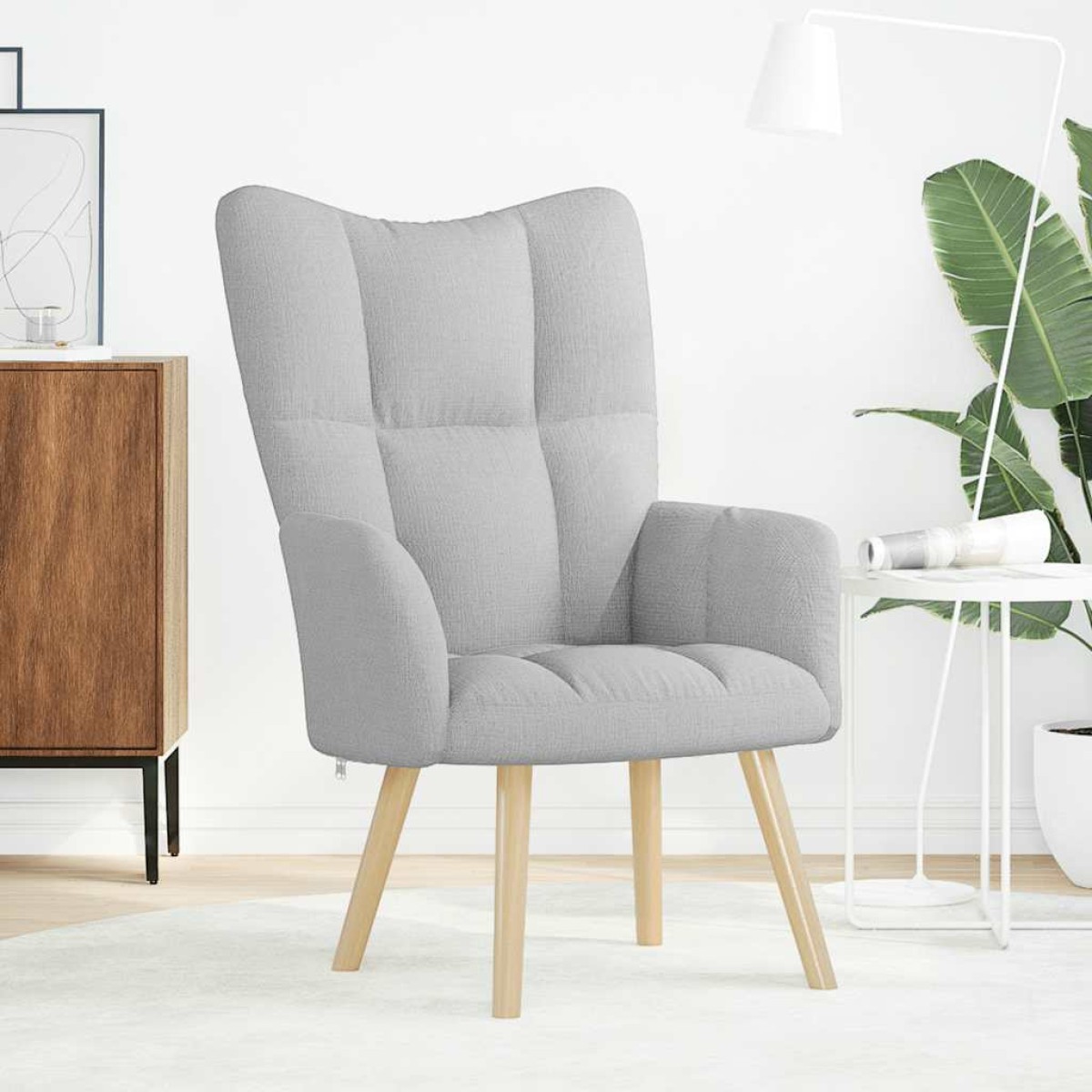 vidaXL Καρέκλα χαλάρωσης Cloud Grey Fabric