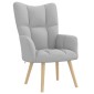vidaXL Καρέκλα χαλάρωσης με υποπόδιο Cloud Grey Fabric