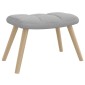 vidaXL Καρέκλα χαλάρωσης με υποπόδιο Cloud Grey Fabric