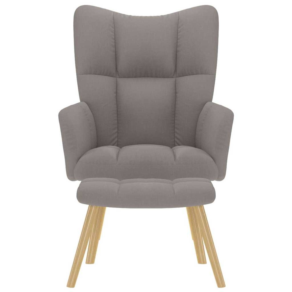 vidaXL Πολυθρόνα Relax Taupe Υφασμάτινη με Υποπόδιο