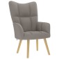 vidaXL Πολυθρόνα Relax Taupe Υφασμάτινη με Υποπόδιο