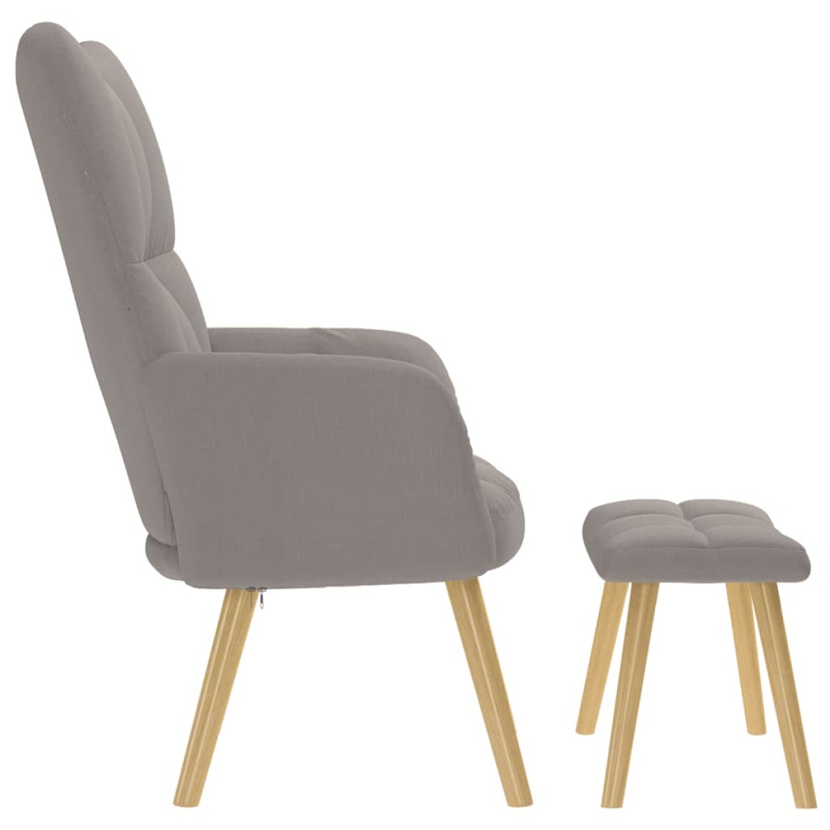 vidaXL Πολυθρόνα Relax Taupe Υφασμάτινη με Υποπόδιο