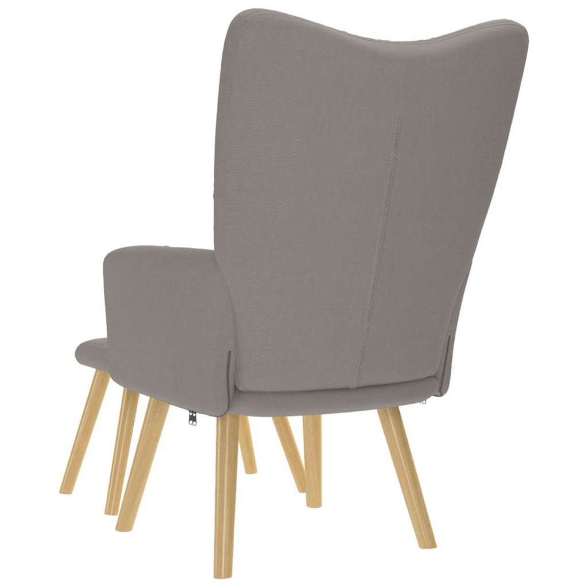 vidaXL Πολυθρόνα Relax Taupe Υφασμάτινη με Υποπόδιο