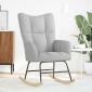 vidaXL Κουνιστή καρέκλα Cloud Grey Fabric