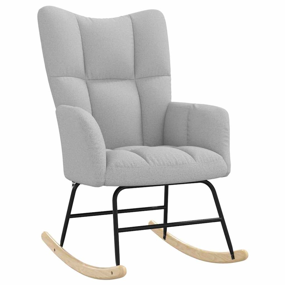 vidaXL Κουνιστή καρέκλα Cloud Grey Fabric