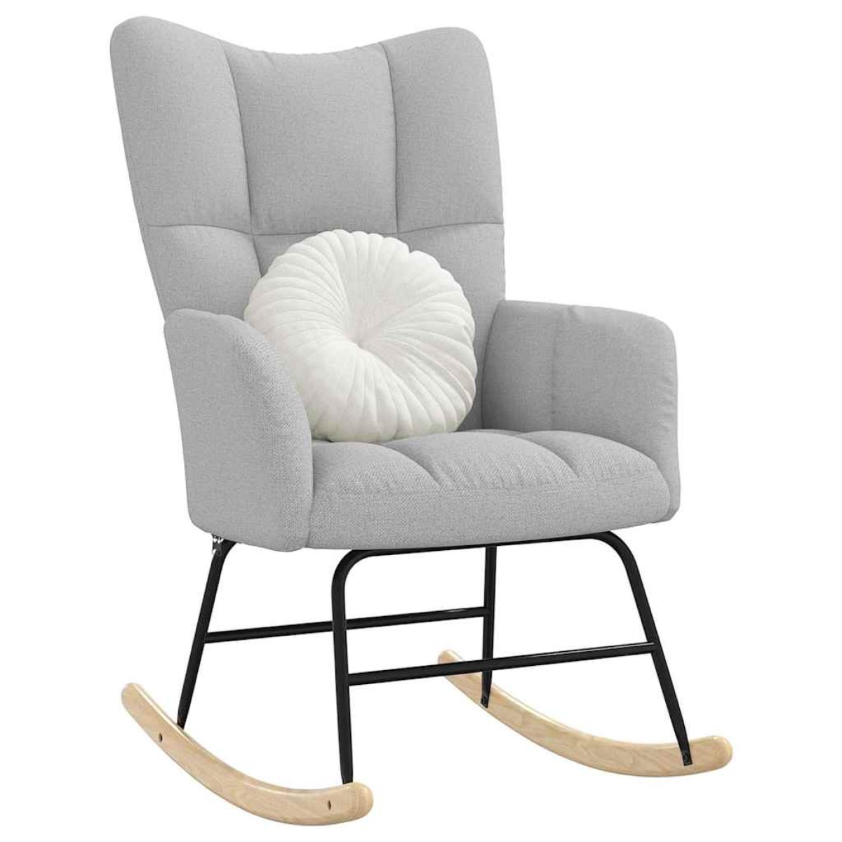 vidaXL Κουνιστή καρέκλα Cloud Grey Fabric