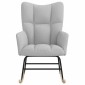 vidaXL Κουνιστή καρέκλα Cloud Grey Fabric