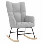 vidaXL Κουνιστή καρέκλα με υποπόδιο Cloud Grey Fabric