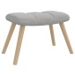 vidaXL Κουνιστή καρέκλα με υποπόδιο Cloud Grey Fabric