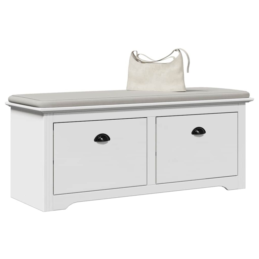 Πάγκος διαδρόμου vidaXL "BODO" Λευκό 114x40x45 cm