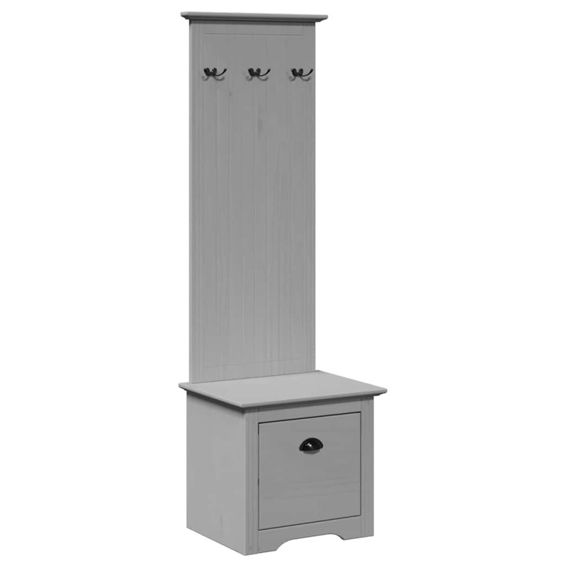 vidaXL Ντουλάπι διαδρόμου με γάντζους BODO Γκρι 50x40x157 cm
