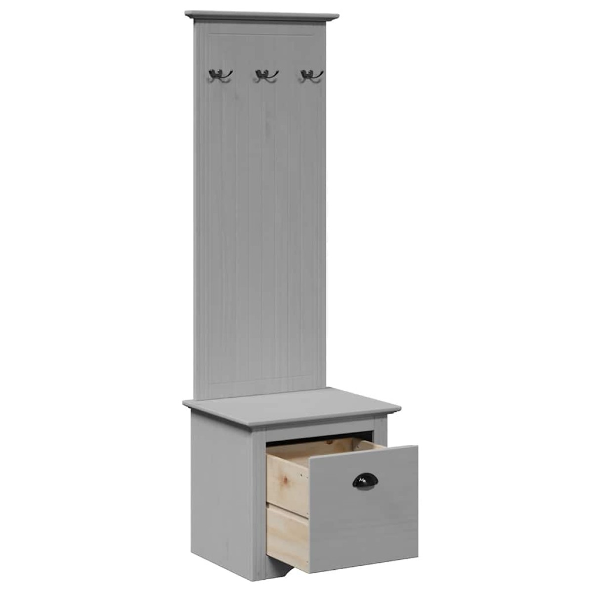 vidaXL Ντουλάπι διαδρόμου με γάντζους BODO Γκρι 50x40x157 cm
