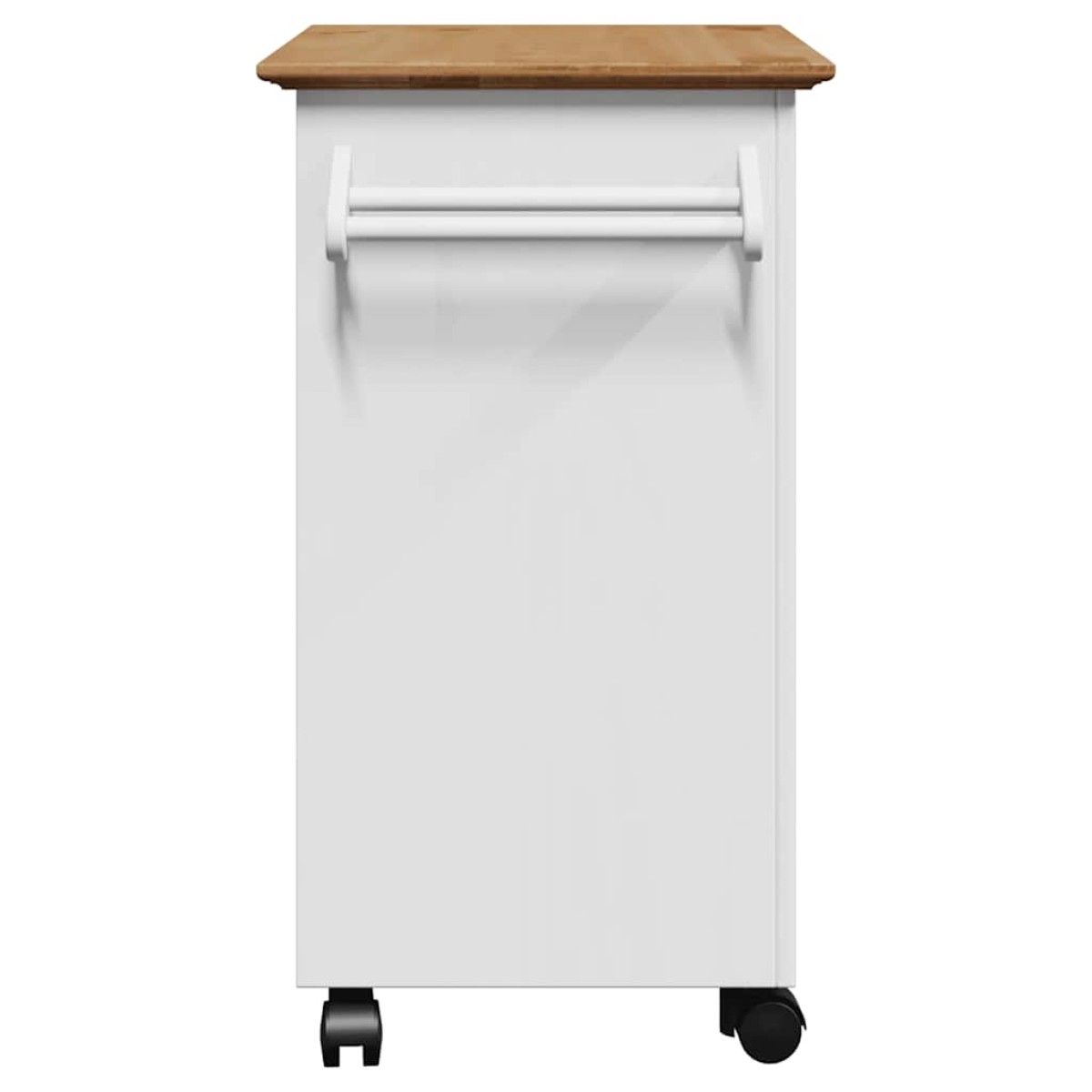 vidaXL Καροτσάκι κουζίνας BODO Λευκό και καφέ 72x45x80 cm