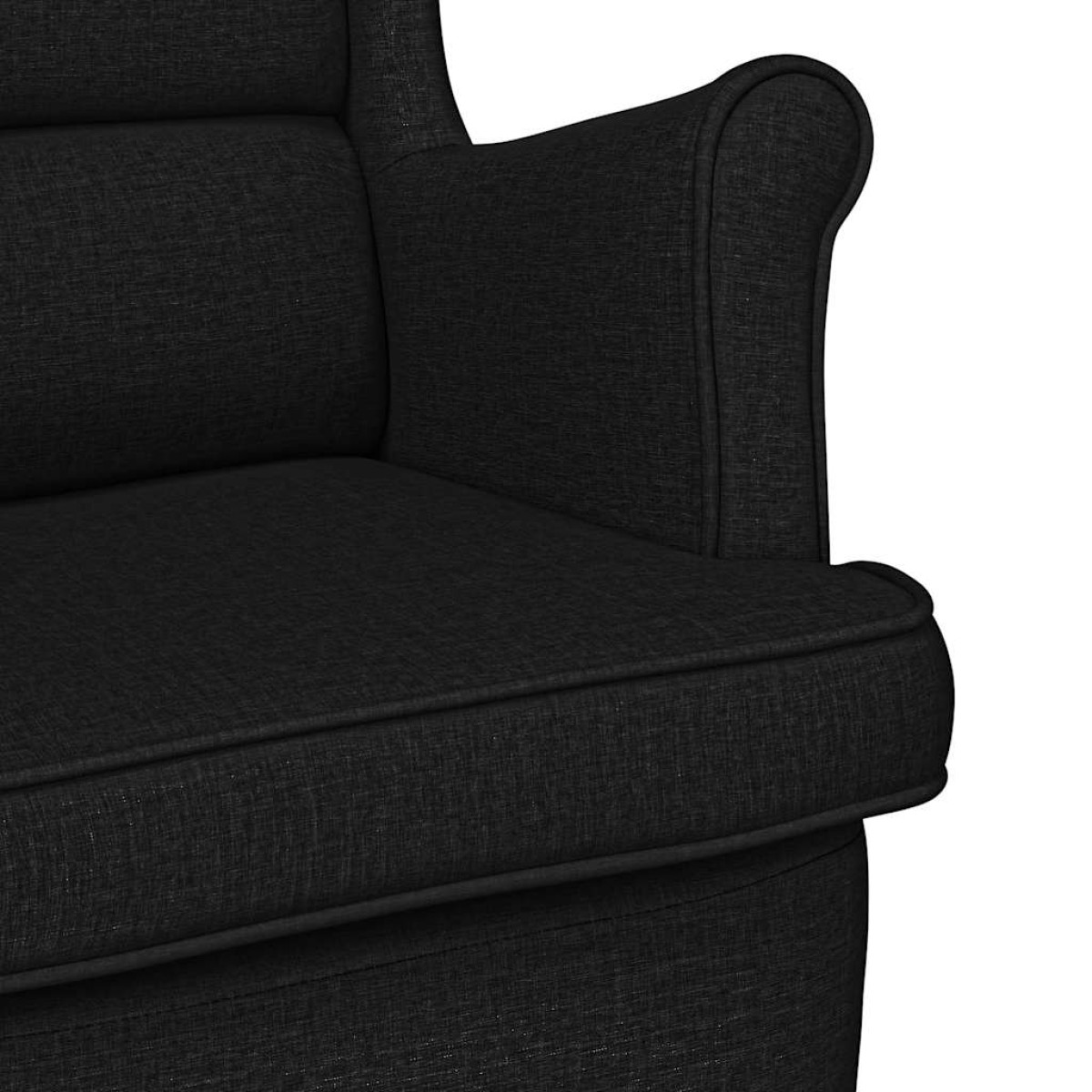 vidaXL Πολυθρόνα Μαύρη 74x84x100 εκ. Υφασμάτινη