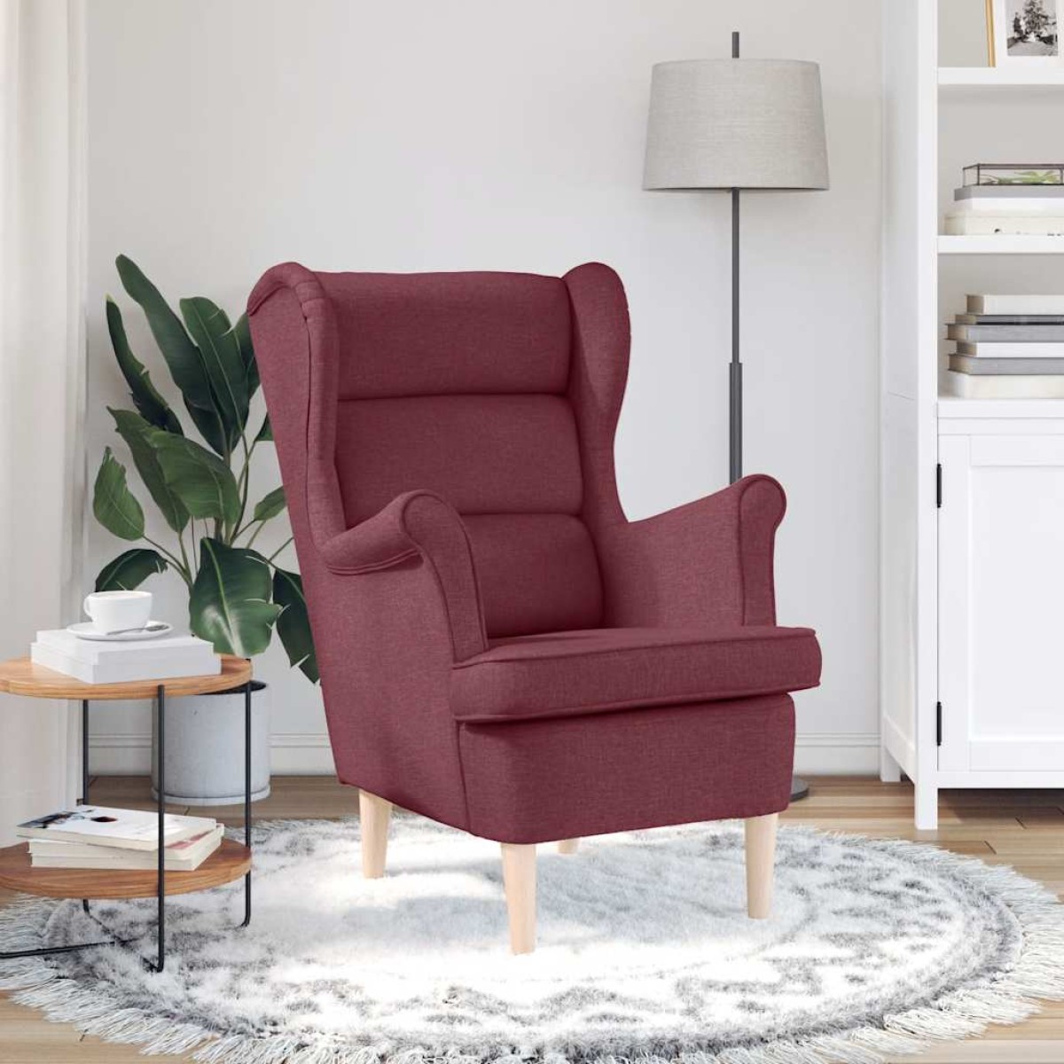vidaXL πολυθρόνα Wine Red 74x84x100 cm Ύφασμα