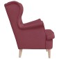 vidaXL πολυθρόνα Wine Red 74x84x100 cm Ύφασμα