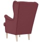 vidaXL πολυθρόνα Wine Red 74x84x100 cm Ύφασμα