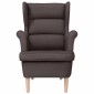 vidaXL πολυθρόνα σκούρο καφέ 74x84x100 cm ύφασμα