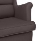 vidaXL πολυθρόνα σκούρο καφέ 74x84x100 cm ύφασμα