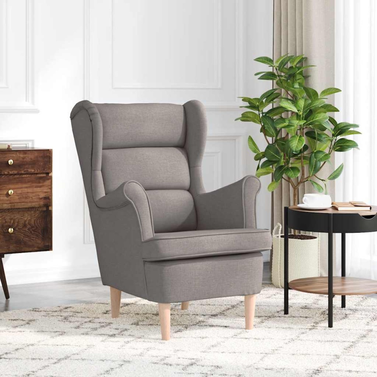 vidaXL πολυθρόνα Taupe 74x84x100 cm Ύφασμα