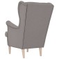 vidaXL πολυθρόνα Taupe 74x84x100 cm Ύφασμα