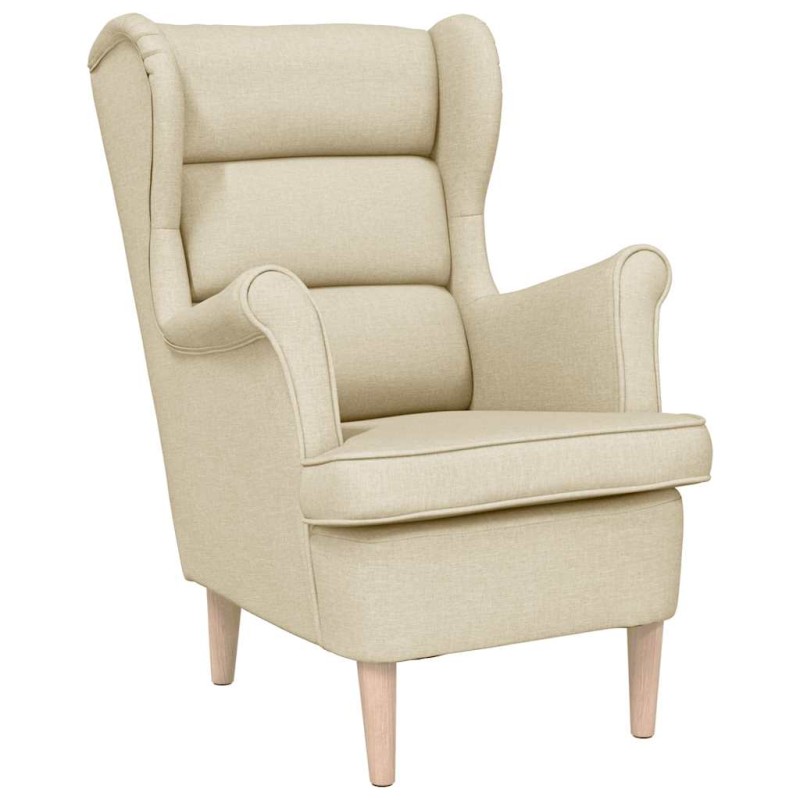 vidaXL πολυθρόνα Cream 74x84x100 cm Ύφασμα