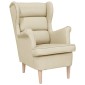 vidaXL πολυθρόνα Cream 74x84x100 cm Ύφασμα