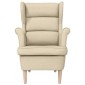 vidaXL πολυθρόνα Cream 74x84x100 cm Ύφασμα