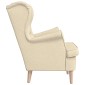 vidaXL πολυθρόνα Cream 74x84x100 cm Ύφασμα
