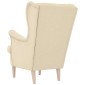 vidaXL πολυθρόνα Cream 74x84x100 cm Ύφασμα