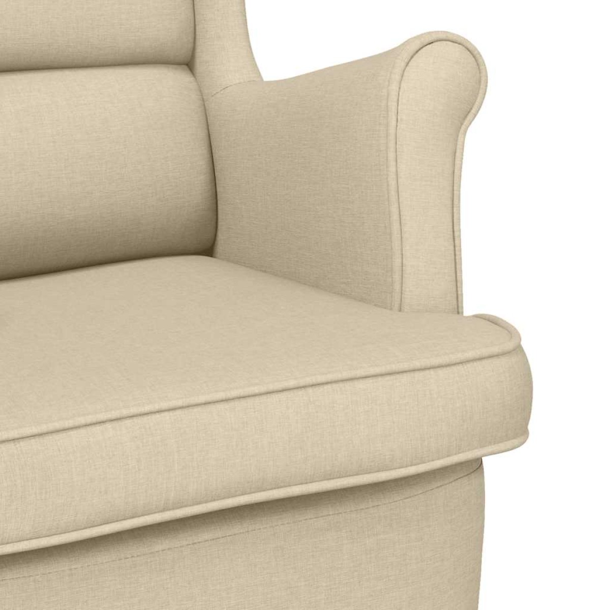 vidaXL πολυθρόνα Cream 74x84x100 cm Ύφασμα
