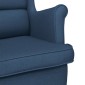 vidaXL πολυθρόνα μπλε 74x84x100 cm Ύφασμα