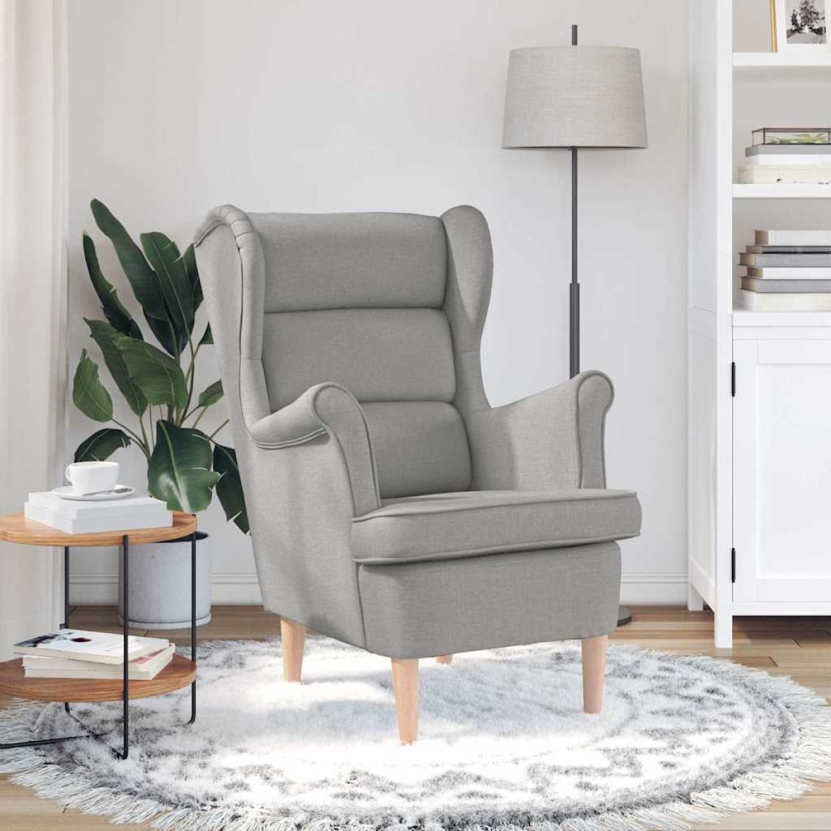 vidaXL πολυθρόνα Cloud Grey 74x84x100 cm Ύφασμα