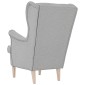vidaXL πολυθρόνα Cloud Grey 74x84x100 cm Ύφασμα