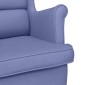 vidaXL πολυθρόνα τζιν μπλε 74x84x100 cm ύφασμα