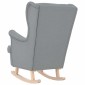 vidaXL Κουνιστή καρέκλα ανοιχτό γκρι 74x90x102 cm Ύφασμα