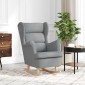 vidaXL Κουνιστή καρέκλα ανοιχτό γκρι 74x90x102 cm Ύφασμα
