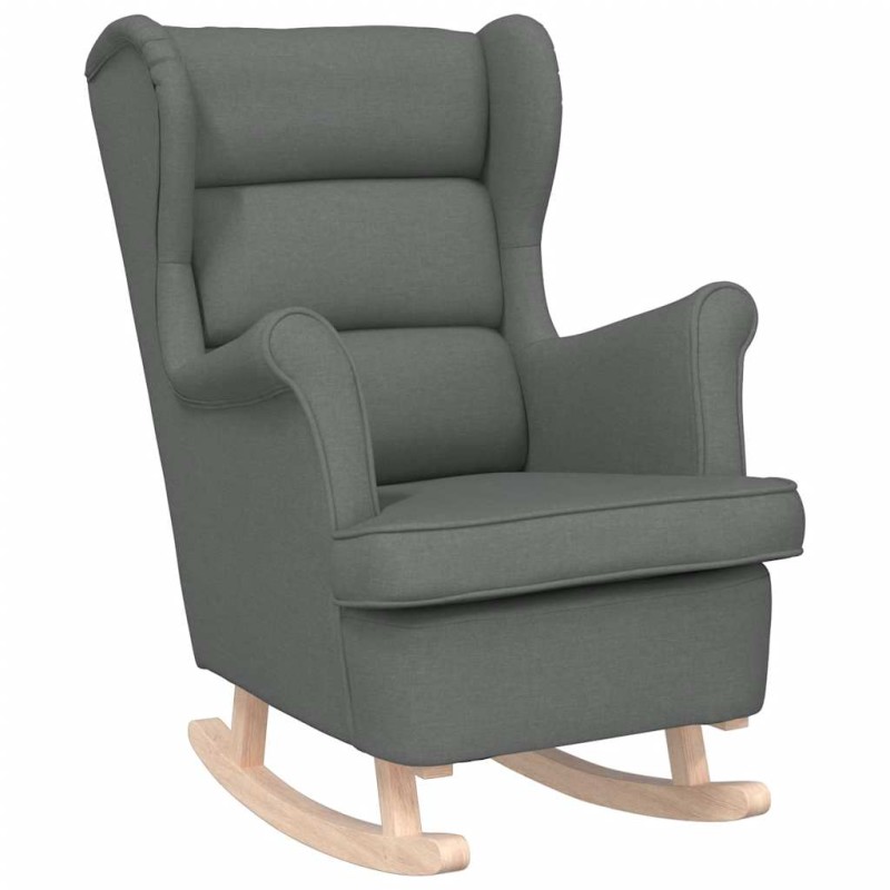 vidaXL Κουνιστή καρέκλα σκούρο γκρι 74x90x102 cm Ύφασμα