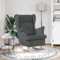 vidaXL Κουνιστή καρέκλα σκούρο γκρι 74x90x102 cm Ύφασμα