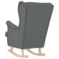 vidaXL Κουνιστή καρέκλα σκούρο γκρι 74x90x102 cm Ύφασμα