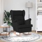 vidaXL Κουνιστή καρέκλα Μαύρη 74x90x102 cm Ύφασμα