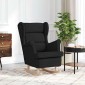 vidaXL Κουνιστή καρέκλα Μαύρη 74x90x102 cm Ύφασμα