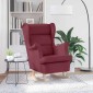 vidaXL Κουνιστή καρέκλα Wine Red 74x90x102 cm Ύφασμα