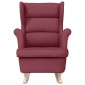 vidaXL Κουνιστή καρέκλα Wine Red 74x90x102 cm Ύφασμα