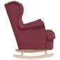 vidaXL Κουνιστή καρέκλα Wine Red 74x90x102 cm Ύφασμα