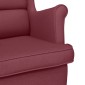 vidaXL Κουνιστή καρέκλα Wine Red 74x90x102 cm Ύφασμα