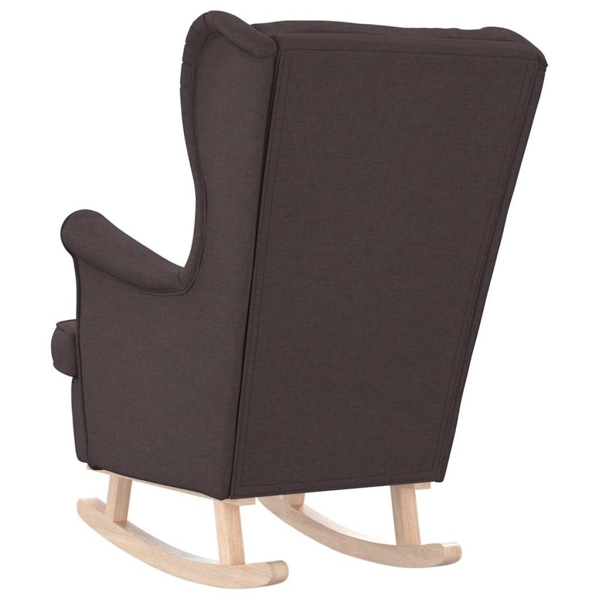 vidaXL Κουνιστή καρέκλα σκούρο καφέ 74x90x102 cm Ύφασμα
